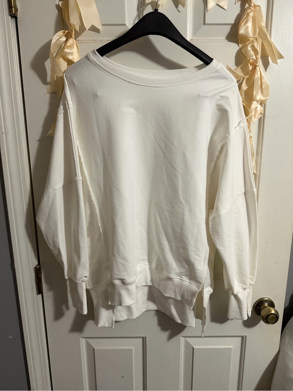 Amazon Cream Oversized Crewneck Sweatshirt
